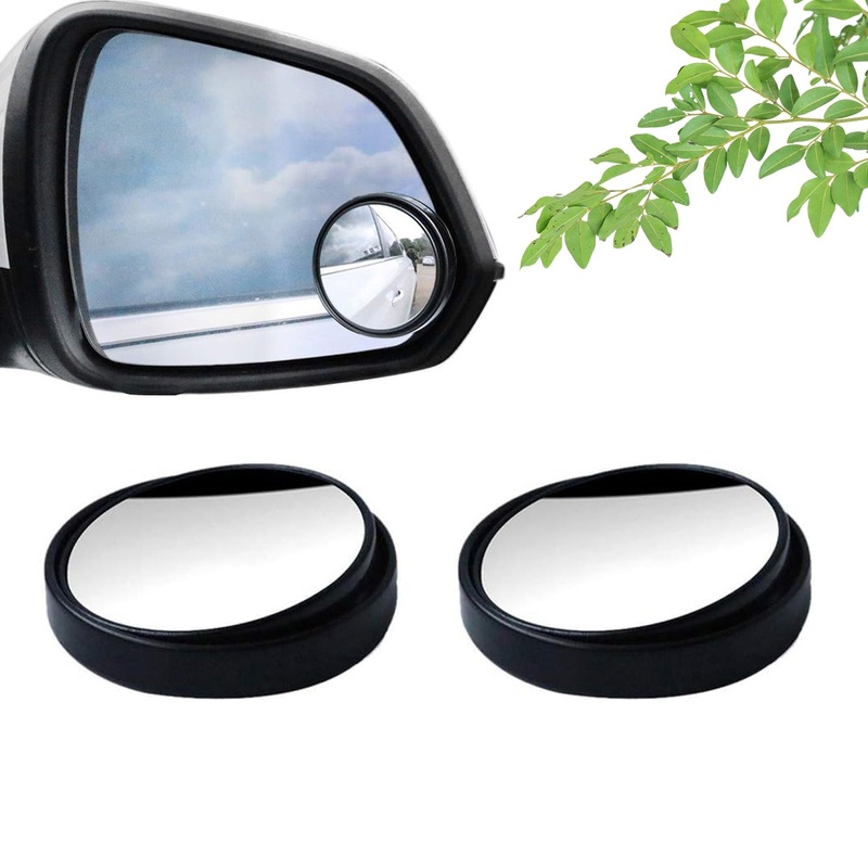 360DEGREE BLIND SPOT ROUND WIDE ANGLE ADJUSTABLE CONVEX REAR VIEW MIRROR – PACK OF 2