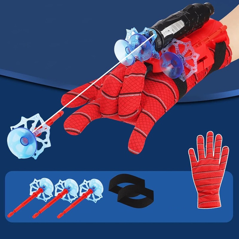 Web Shooter Toy for Kids Fans, Launcher Wrist Gloves Toys For Kids, Boys Superhero Gloves Role-Play Toy Cosplay, Sticky Wall Soft Bomb Funny Children’s Educational Toys