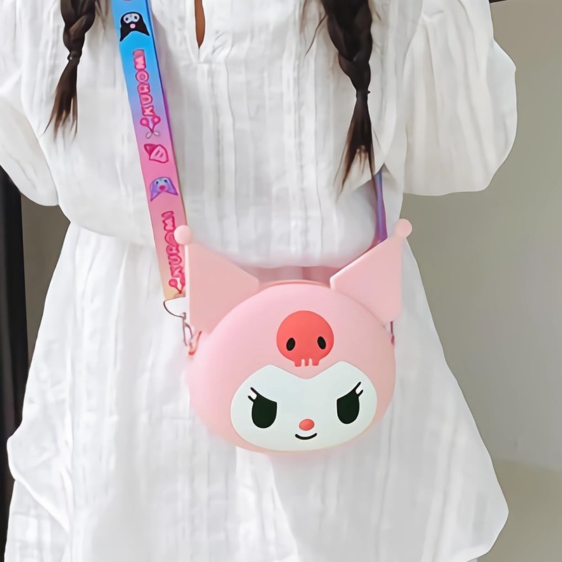 Cute Cartoon Girls’ Backpack, Shoulder Bag /  Purse, Portable, Mini Silicone Handbag Girls, Children’s Bag/Purse for Girls Women, Gift Girls Bag Accessories (1 Pc Mix Color )