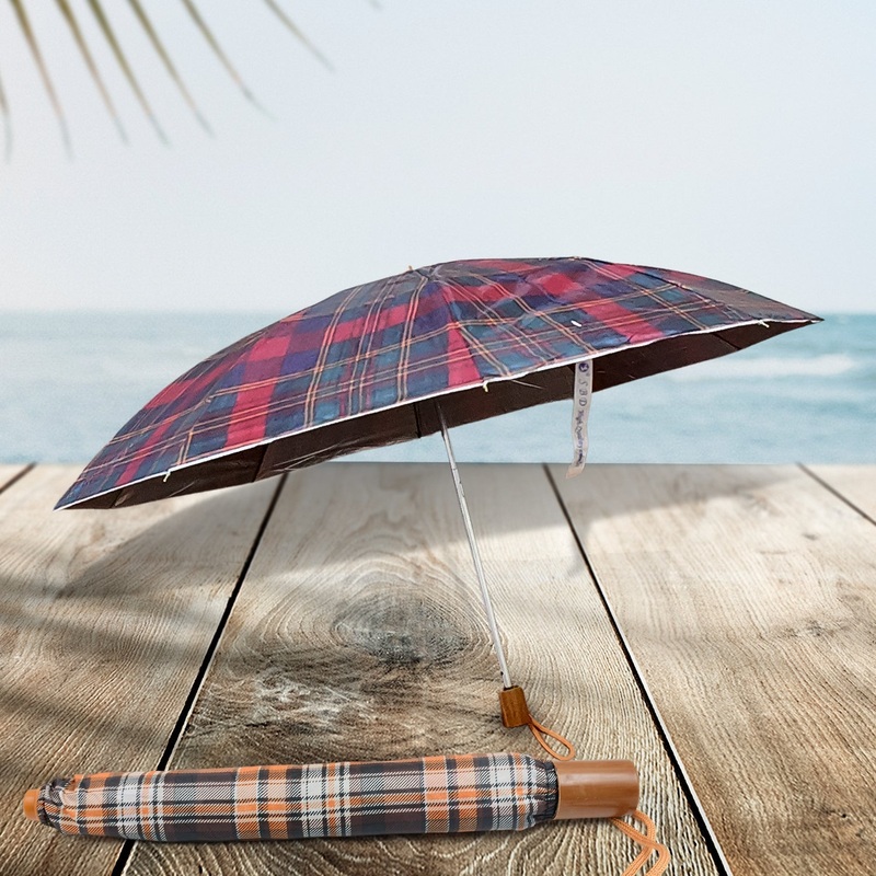 3-Fold Sun Protective Solid Foldable Outdoor Umbrella,Portable Sun,UV Protection LightweightRain Umbrella (1 pc / With Case)