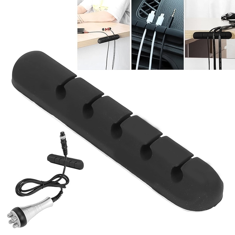 5 Slot Cable Clips – Silicone Adhesive Cord Management Organizer (1 Pc / 5 Slot)