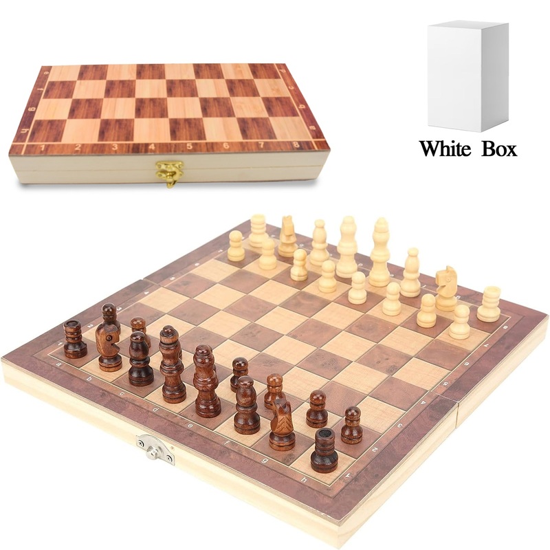 Foldable Wooden Chess Board Set (30  30 Cm / 1 Set)