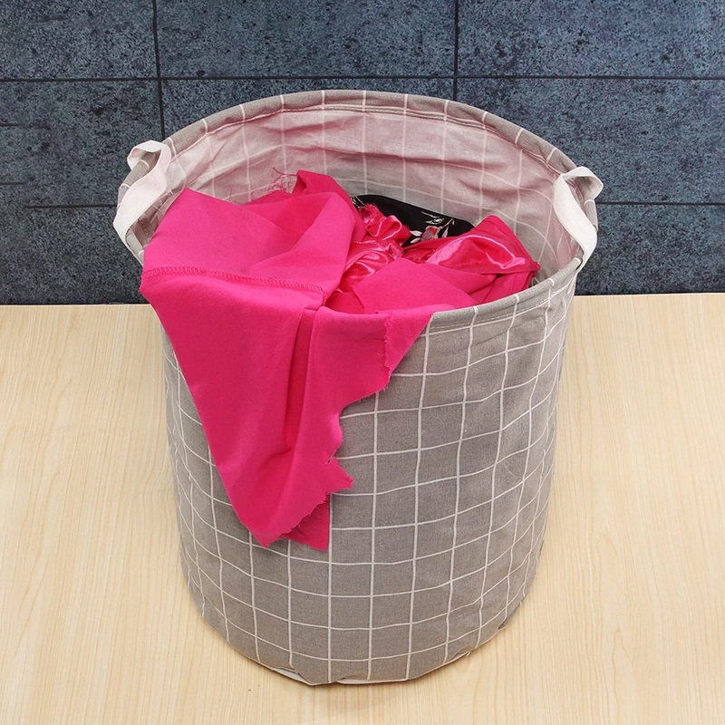 Folding Laundry Basket Round Storage Bag (1 Pc / 40  30 Cm)