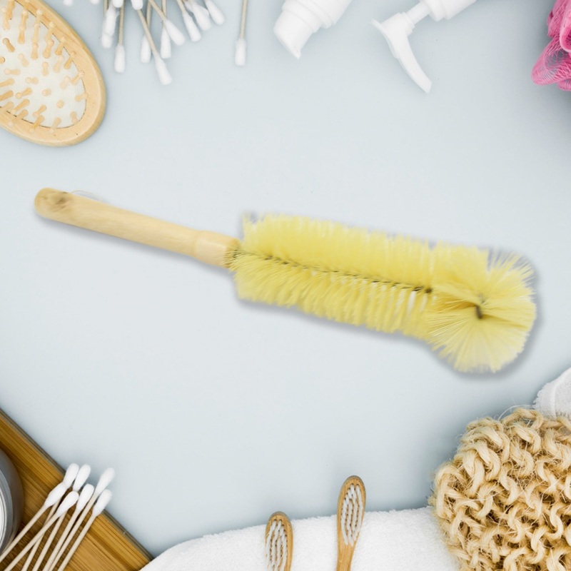 13 inch Bottle Brush, Bristle Brush with Wood Handle, Washing Brush with Wooden Handle, Kitchen Cleaning Tool, Brushes for Dish, Tumbler, Teapot, Cup, Pan