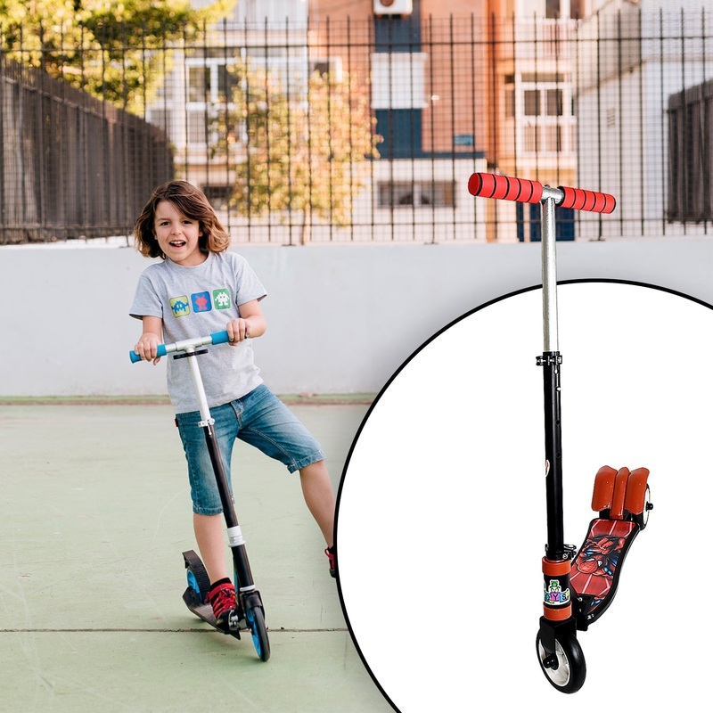 Basic Kids Ride On Leg Push Scooter for Boys and Girls (4 – 8 Years Old Kids) Foldable Scooter Cycle with Height Adjustment for Boys and Girls Multicolor (1 Pc / 3 Wheel)