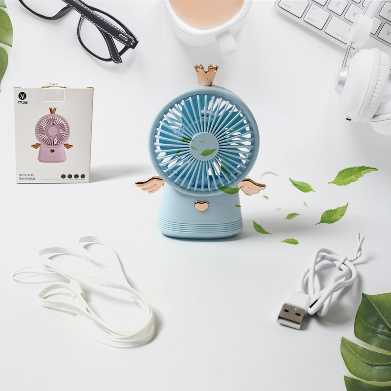 Cute Electric Mini Handheld Fan,Portable USB RechargeableMini Fan for Home, Office, Travel and Outdoor Use (1 Pc)