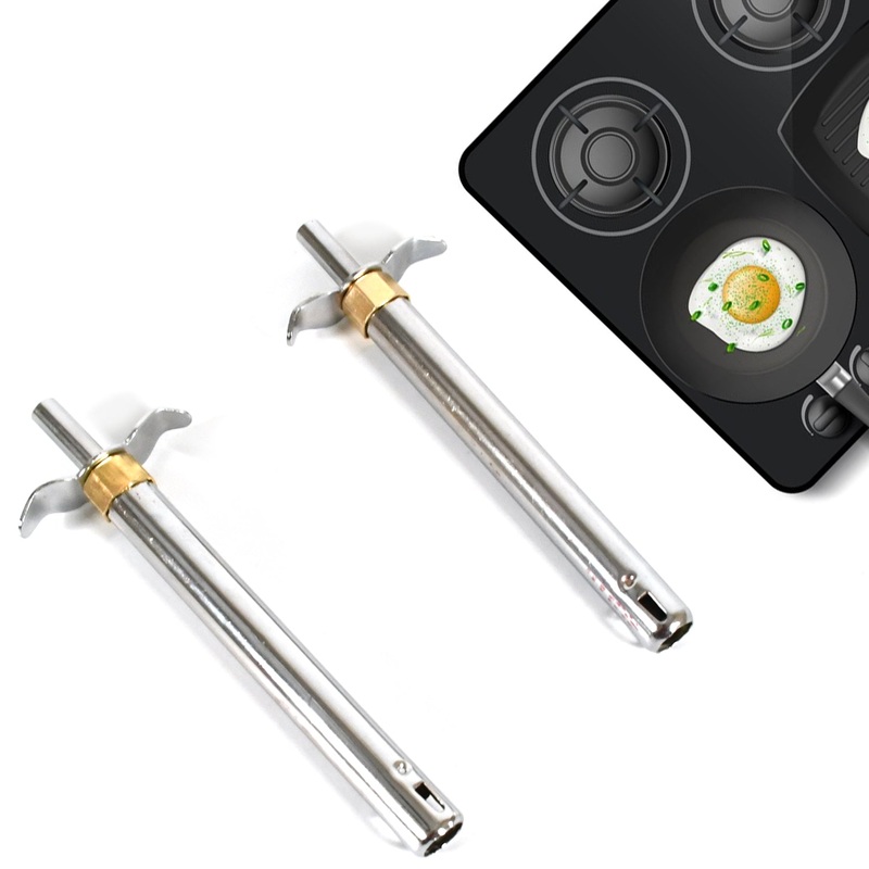 Stainless Steel Electronic Gas Lighter with Box  17.5 Cm  Good Quality (2 Pcs Set)