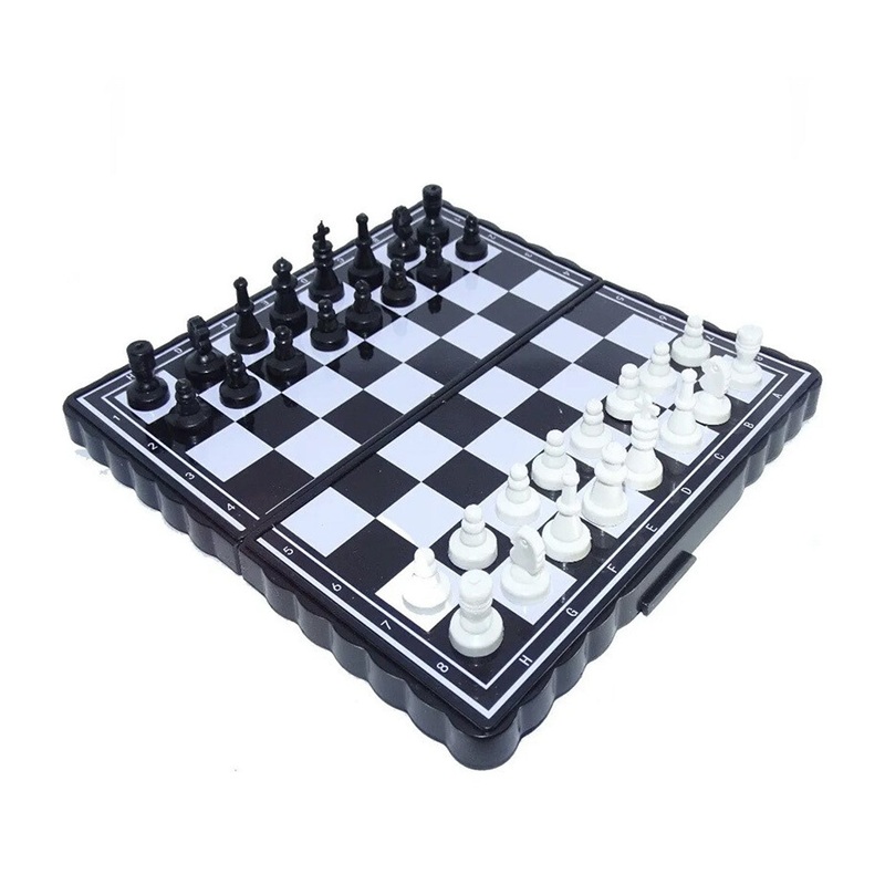 Chess Board 5×5 Magnetic Chessboard Game Set with Folding Travel Portable Case Travel Chessgame Premium Classic Black & Ivory Color Pieces Prefect Gift for Kids and Adults |1 Pcs|