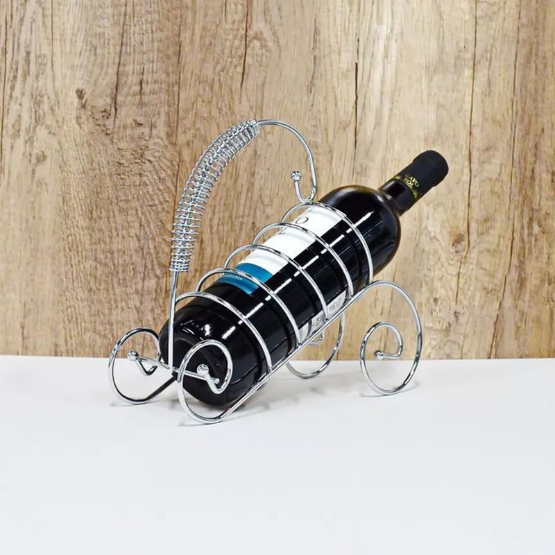 Metal Wedding Party Spring Decor Wine Bottle Rack Standing Holder Copper Tone (stainless Steel)