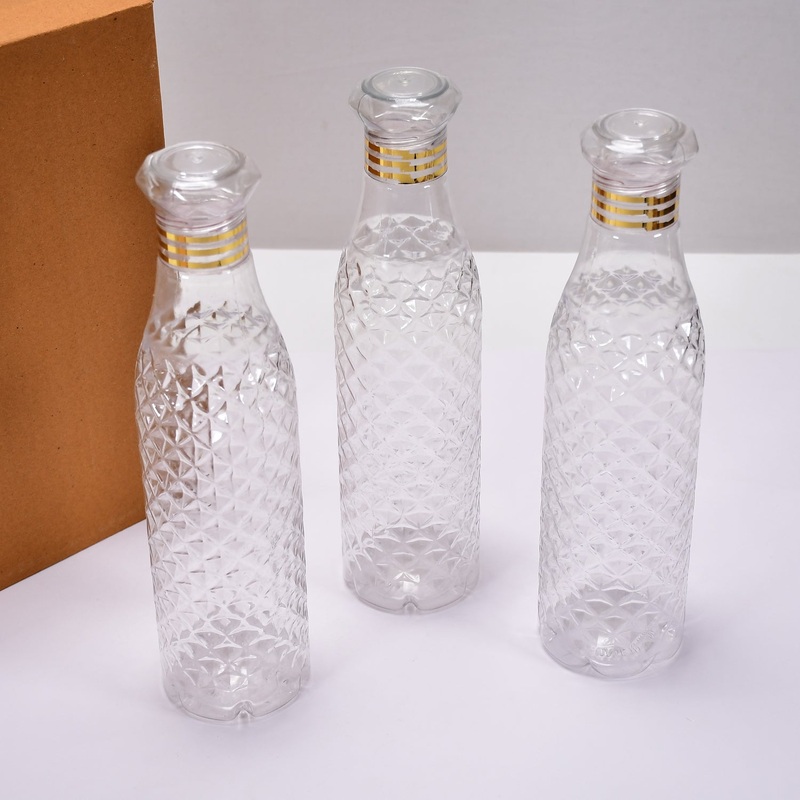 Water Bottle With Diamond Cut Used By Kids, Children’s  ( 3 pcs )