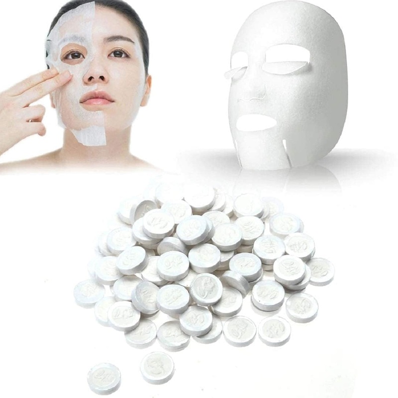 Facial Lotion Tissue Paper DIY Home Spa Coin Face Mask /  Compressed Facial Whitening Tablet Face Mask Sheet for Women and Girl – Pack of 100