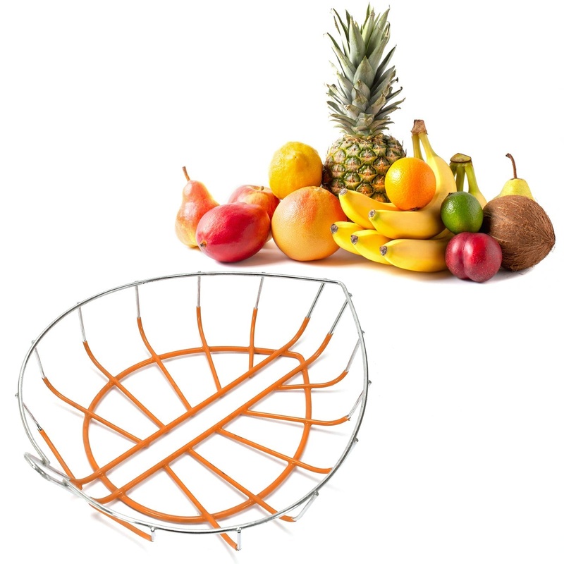Leaf Fruit Bowl Attractive Fruit Bowl Steel 23cm For Kitchen & Home Use