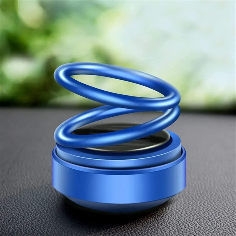 Solar Power Car Aroma Diffuser 360Double Ring Rotating Design, Car Fragrance Diffuser, Car Perfume Air Freshener for Dashboard Home Office
