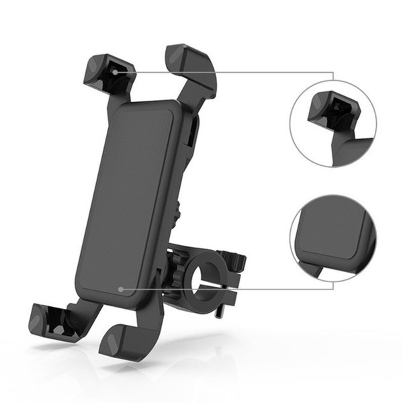 Bike Phone Mount Anti Shake and Stable Cradle Clamp with 360 Rotation