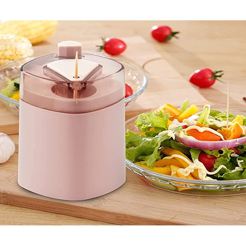 Toothpick Holder Dispenser, Pop-Up Automatic Toothpick Dispenser, Toothpick Storage Box