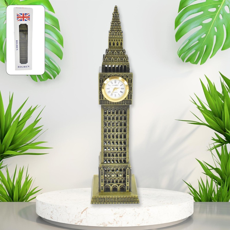 Big Ben London Clock Tower Miniature Metal Statue – Elegant Home Decor and Perfect Gifting Option