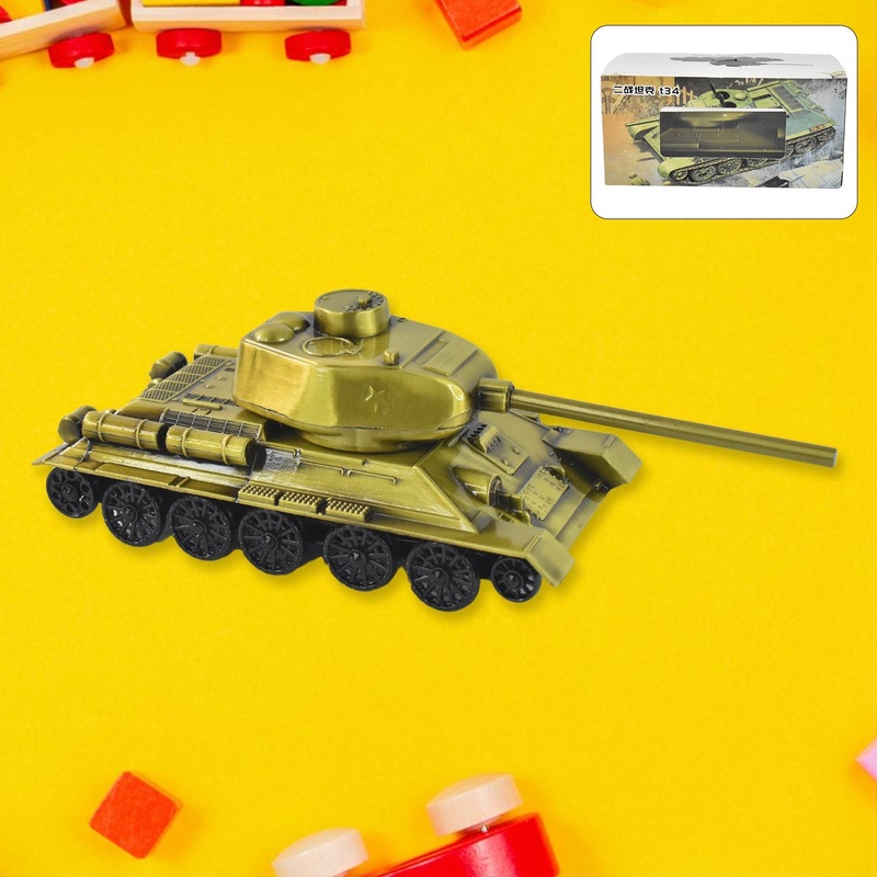 Retro Iron Art Tank Model, Nostalgia Tank Crafts Home Decor Ornament, Desktop Decorations for Office Living Room Children’s Room Gift (Metal)
