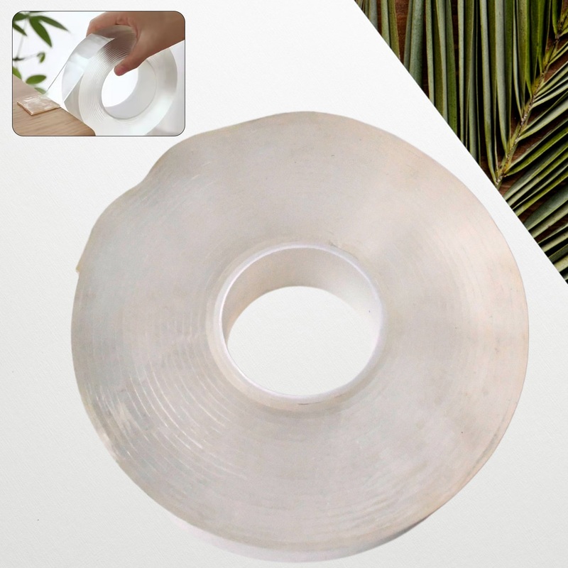 Sticky Double Sided Tape Washable Adhesive Tape Reusable (123 Cm / 1 Pc)