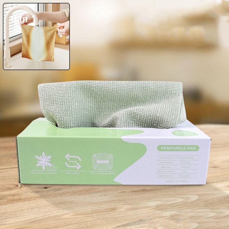 Thickened Magic Wipe Home Kitchen Car Multi-Functional Cleaning Rag (20 Pc)