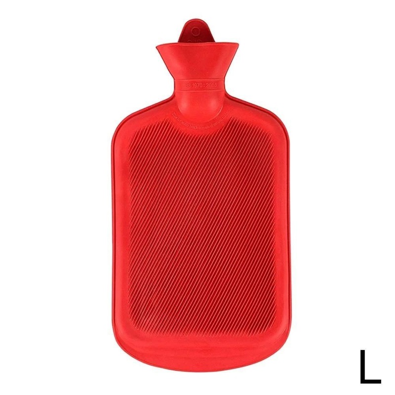 (Large) Rubber Hot Water Heating Pad Bag for Pain Relief