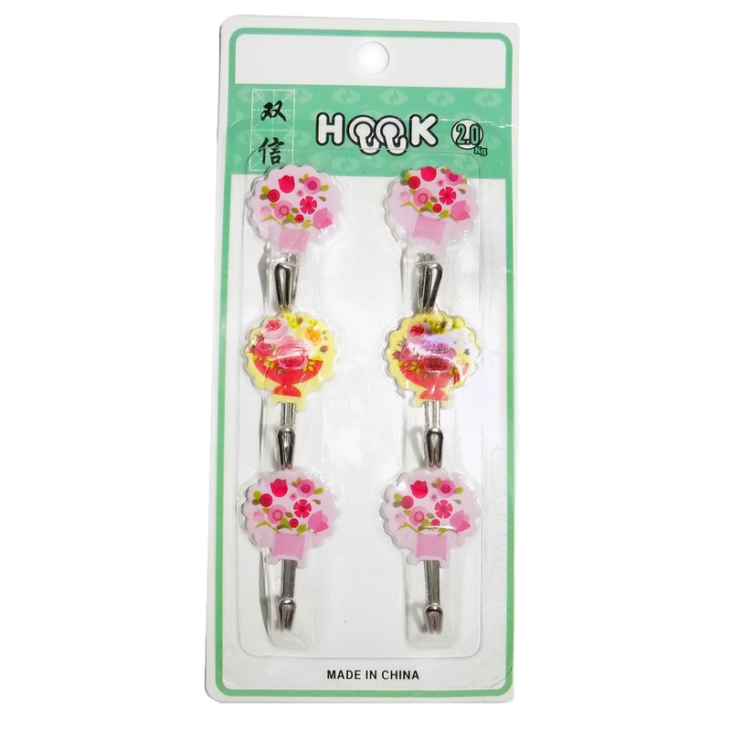 Multipurpose Self Adhesive Plastic Wall Hooks – 6 pcs