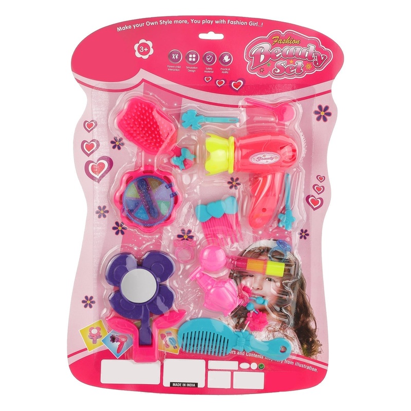 Girl’s Bring Along Beauty Suitcase Makeup Vanity Toy (Multicolour)