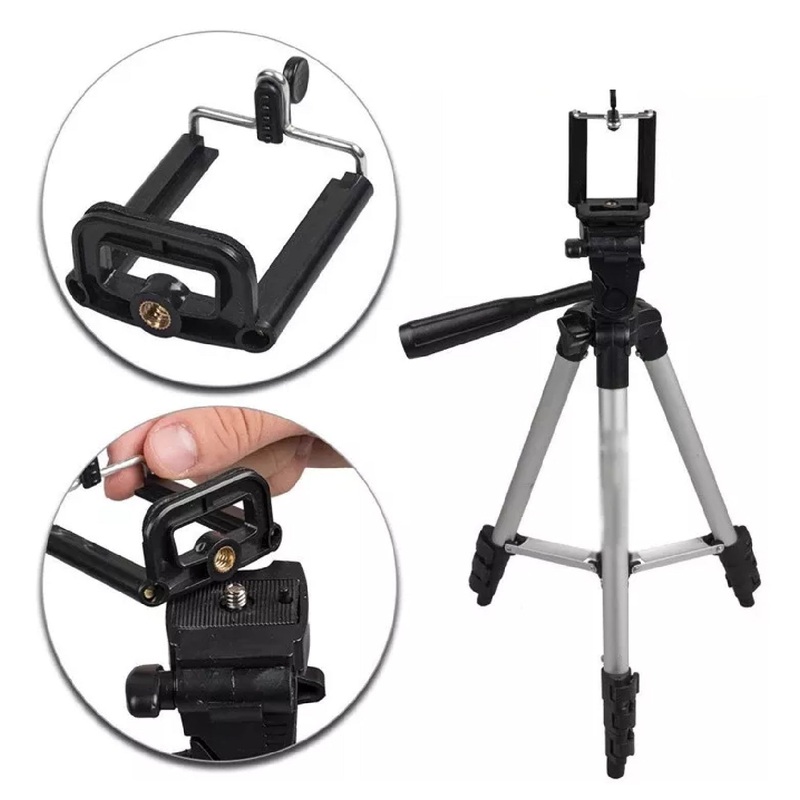 Universal Lightweight Tripod with Mobile Phone Holder Mount & Carry Bag for All Smart Phones