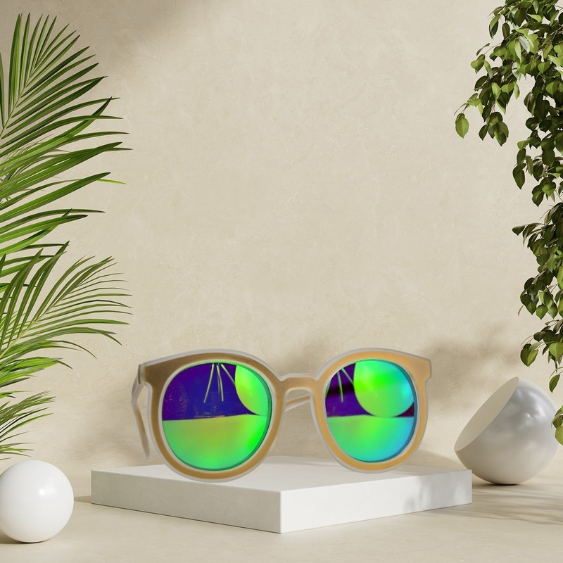 BIG ROUND UNISEX ANTI-REFLECTIVE SUNGLASSES WITH SIMPLE FRAME.