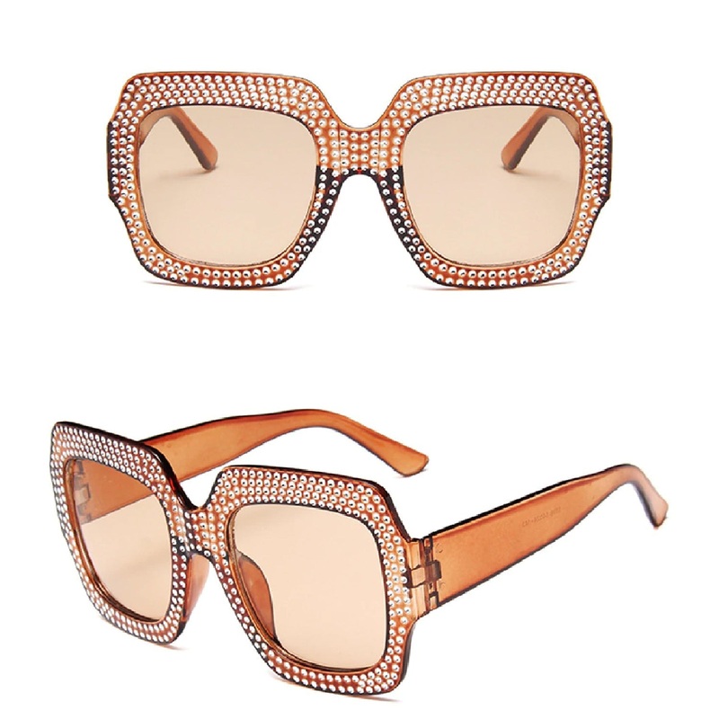 Big Square Diamond Framed Sunglasses