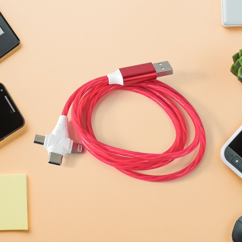 3 in 1 Charging Cable Light Up Fast Charger Lighting Cable
