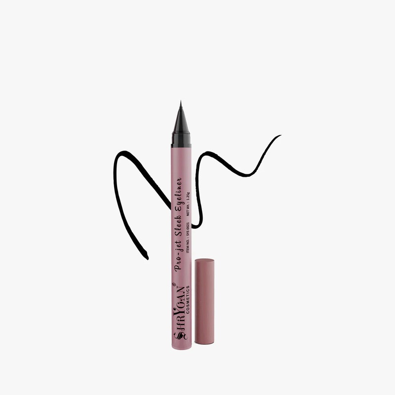 Shryoan Pro-Jet Sleek Black Eyeliner | Intense Black Finish |Quick Dry Formula |24-Hour Smudge-Proof Wear | Ideal for Professional and Everyday Use| 1.25g