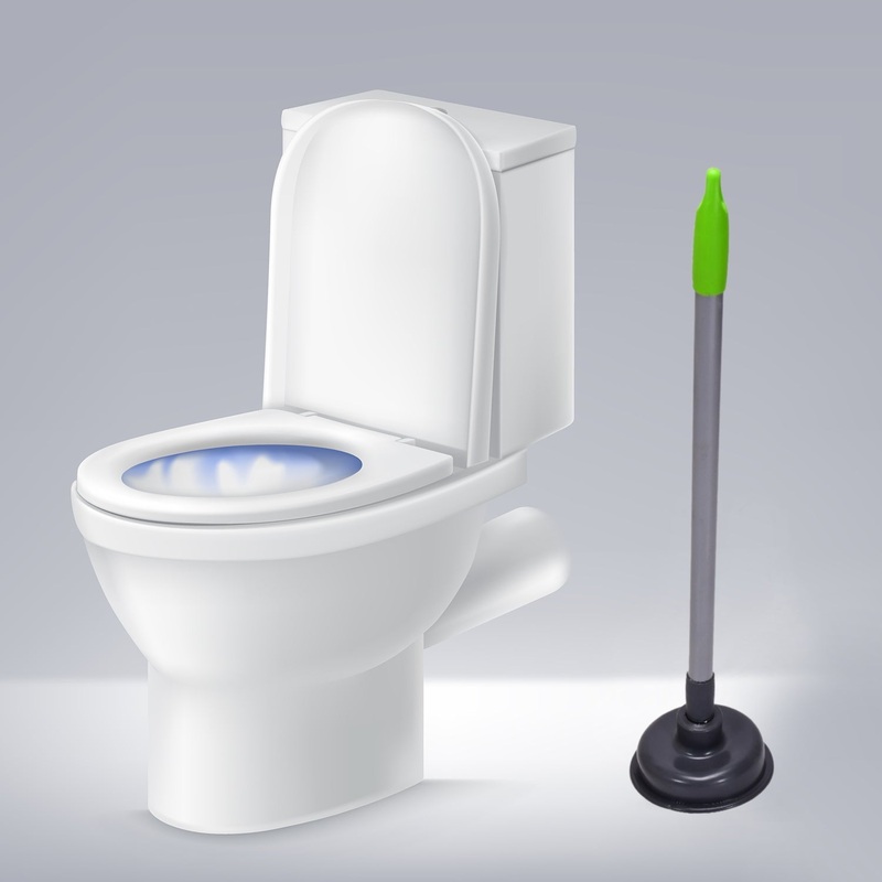 Toilet Plunger – for Clogs in Toilet Bowls and Sinks in Homes, Commercial and Industrial Buildings.