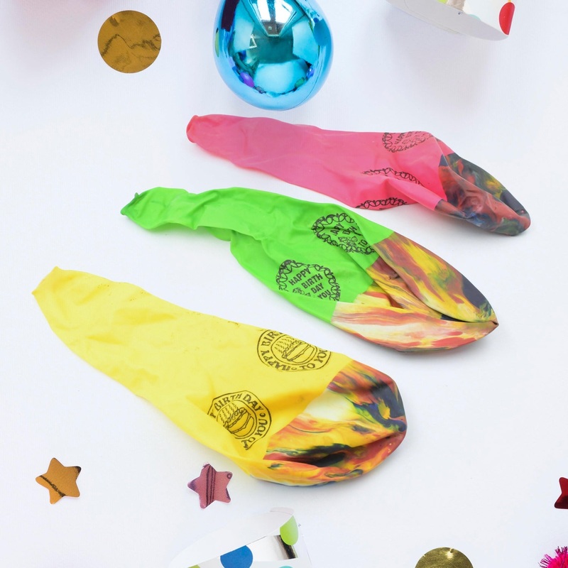 Big Size Balloons Kinds of Rainbow Party Latex Balloons for Birthday / Anniversary / Valentine’s / Wedding / Engagement Party Decoration Multicolor (3 Pcs Set