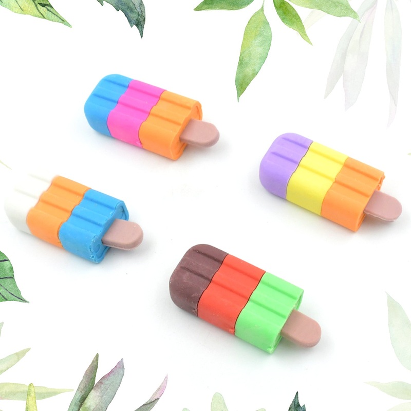 Ice cream Shape Eraser for Girls & Boys 3D Eraser for School B’Day Return Gift Ice Cream Theme Shape Erasers Pencils Set for Kids Educational Stationary kit, School Supplies (1 Set 4 Pc)