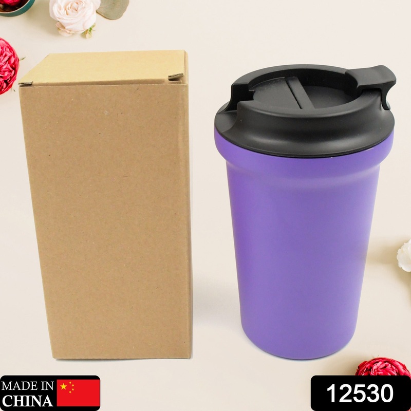 Stainless Steel Vacuum Insulated Coffee Cup (1 Pc) – Travel Mug, Leak Proof Lid
