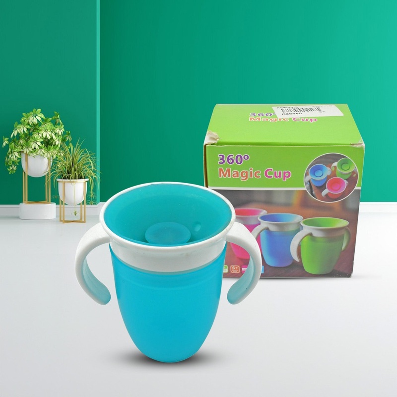 360d Magic Cup, Baby and Sippy Cup, Water and Weaning Cup 6+ to 12 Months, 7 oz/207 ml, Doidy Cup – Training Sippy Cups – Use from 3-6 Months to Toddler (1 Pc 207ML)