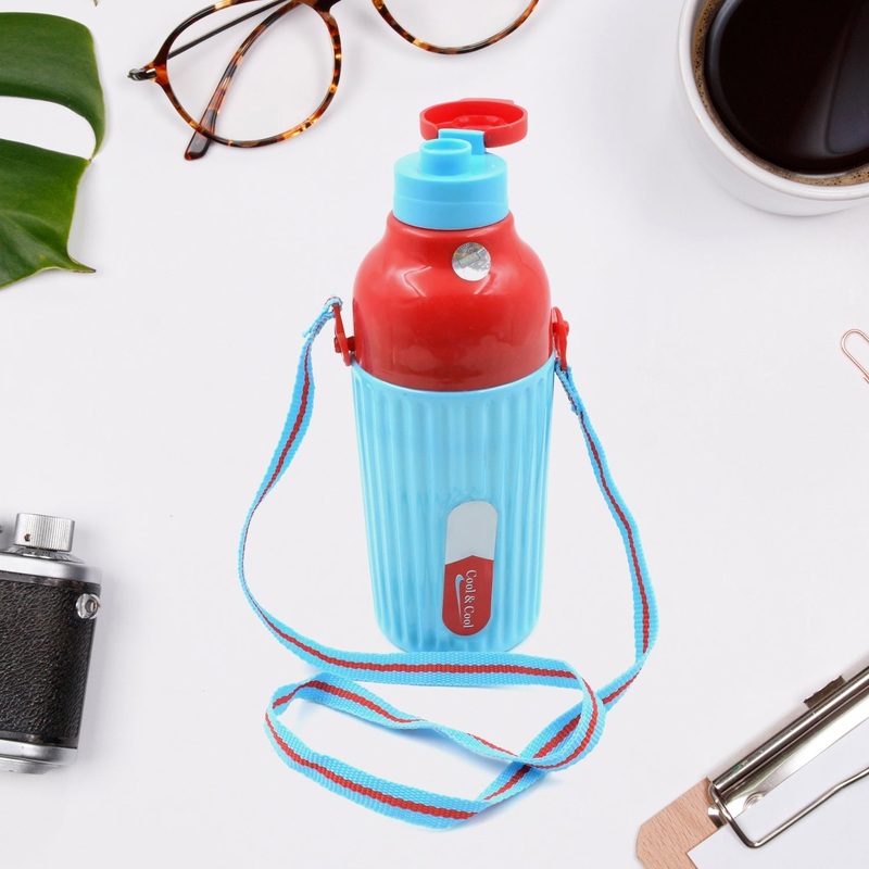 Plastic Sports Insulated Water Bottle with Dori Easy to Carry High Quality Water Bottle, BPA-Free & Leak-Proof! for Kids’ School, For Fridge, Office, Sports, School, Gym, Yoga (1 Pc / 500ML)