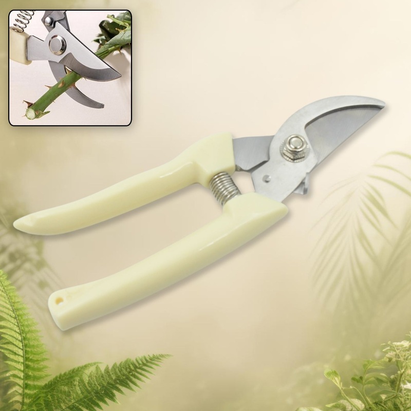Stainless Steel Pruning Shears with Sharp Blades and Comfortable handle – Durable Hand Pruner for Comfortable and Easy Cutting, Heavy Duty Gardening Cutter Tool Plant Cutter for Home Garden | Wood Bran (1 Pc)