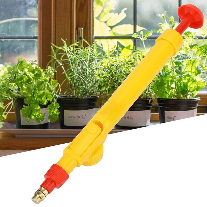 Water Bottle Spray Gun Nozzle Manual Adjustable Water Pump Garden & Washing Hand Held Sprayer, Watering Can Sprayer Pressure Nozzle Irrigation Tool and Pump for Efficient Care – Boost Your Gardening Experience (1 Pc)