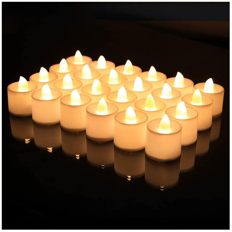Festival Decorative – LED Tealight Candles | Battery Operated Candle Ideal for Party, Wedding, Birthday, Gifts (24pc) ( Diya , Divo , Diva , Deepak , Jyoti ,