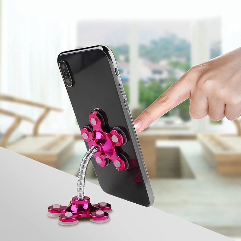 Phone Holder, 360Rotatable Phone Stand Multi-Function Double-Sided Suction Cup Mobile Phone Holder  vip stand( MOQ :- 6 Pc )