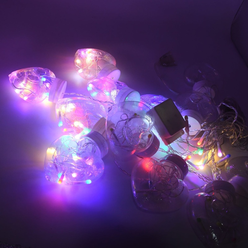 8 Feet 12 Wish Heart Ball String LED Lights With Color Box for Home Decoration, Diwali & Wedding LED Christmas Light Indoor and Outdoor Light ,Festival Decoration  (Wishing Ball Warm White)