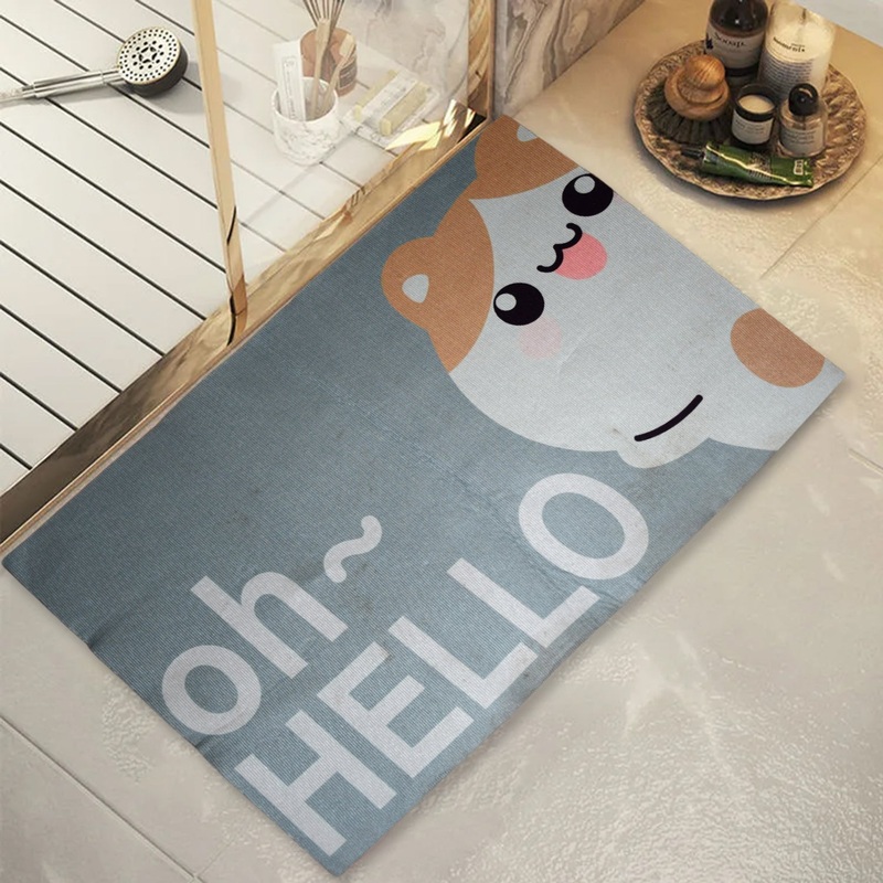 Floor Mat, Bath Mat, Door Mat Floral Pattern, Jacquard, Washable, Non-Slip, Stylish, Floral Pattern, Print Rug Mat, Stylish, Quality, Abrasion Resistant, Soundproofing, Hot Carpet, All Seasons, For Kitchen, Bedroom, Living Room (80×50 Cm)
