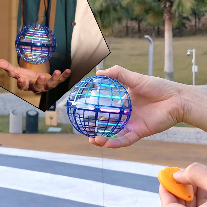 Flying Ball Toys, USB Rechargeable Built-in RGB Lights 360Rotating Magic Controller, Flying Orb Ball Boomerang Mini Pro Spinner Blastoise Toys