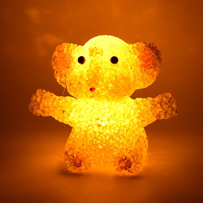 Cartoon Shape Crystal LED Night Light Lamp  Cute Glowing Animal Decorative Light (1 Pc)