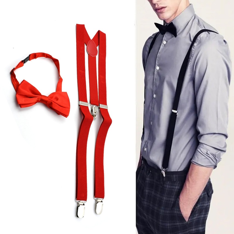 Fashion Accessories Suspenders for Men: Button Pant Braces Clothes Accessory with Elastic, Y Back Design – Regular and Tall Sizes Mix color (1pc)