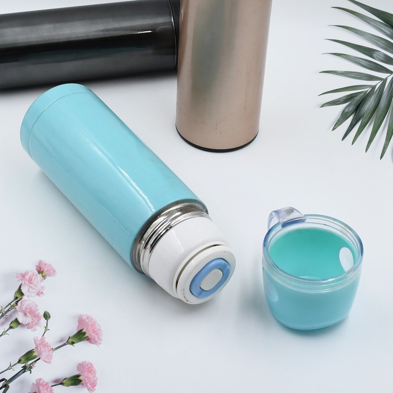 Mix Size and Design Stainless Steel Vacuum Bottle with Cup Lid  Thermos for Hot & Cold Drinks or Food-Thermos for Travel (1pc)