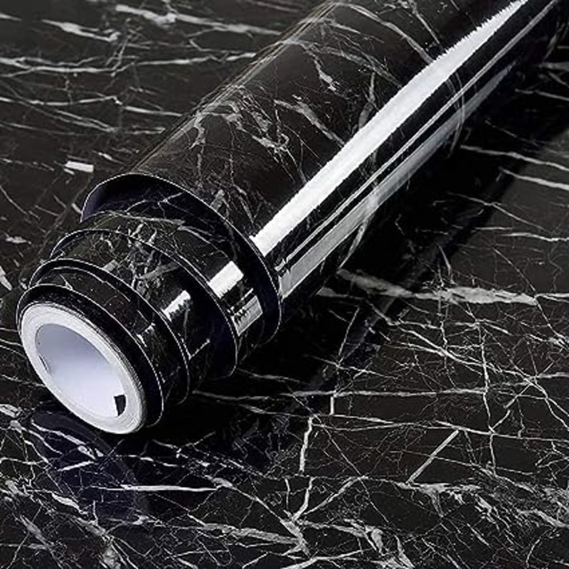 Marble Foil Kitchen Stickers Oil-Proof Waterproof wallpaper