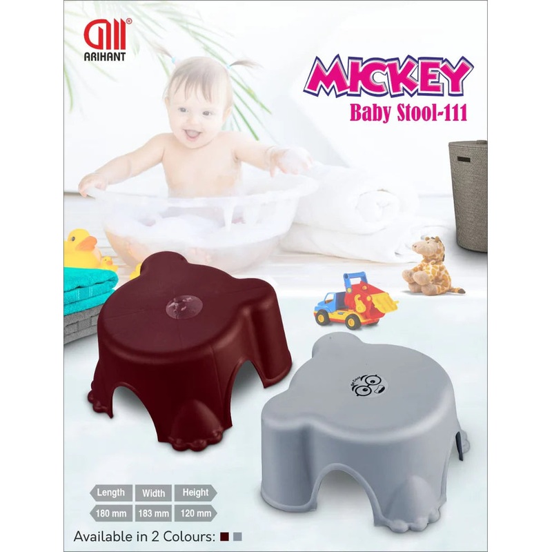 Micky Baby Stool one Step Stool for Kids Anti-Slip Childs Foot Stool-111