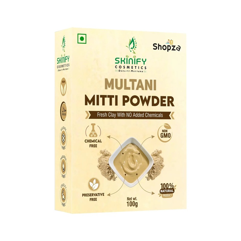 Skinify 100% Pure & Natural Multani Mitti For Face & Hair (100gm)